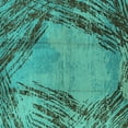 thumbnail image 1 of Ahgly Company Machine Washable Indoor Square Oriental Turquoise Blue Industrial Area Rugs, 6' Square, 1 of 4