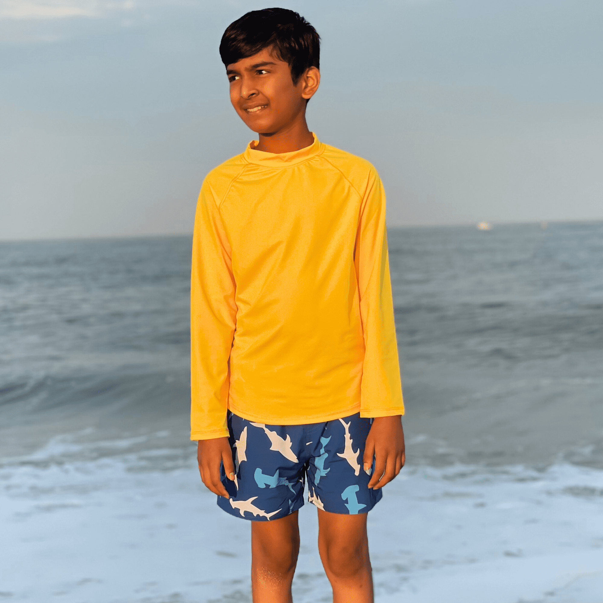 BIG ELEPHANT 3 Pack Kids Rash Guard Swim Shirt UPF 53+ Long Sleeve Rashguard Swimwear Surf Tops Sun Protection for Boys Girls
