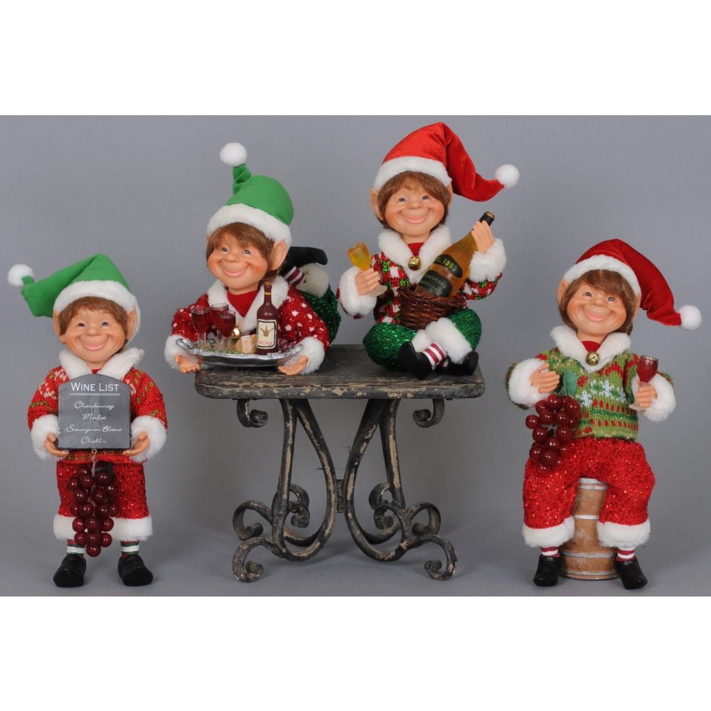 Download Karen Didion Originals 4 Piece Wine Elf Assortment Figurine 9 Inches Walmart Com Walmart Com