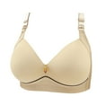 thumbnail image 2 of QLEICOM Everyday Bras for Women, Women's Comfort Lift Wirefree Bra Comfortable Lace Breathable Bra Underwear No Rims Bras No Underwire Beige Cup 38/85BC, 2 of 2