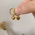 thumbnail image 1 of Pendientes Love Heart estilo frío ins femenino pequeño círculo niña golde, 1 of 5