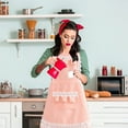 thumbnail image 4 of Women's Ruffles Outline Pockets Apron Kitchen Cooking Cleaning Apron, 4 of 5