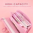thumbnail image 4 of Kawaii Pencil Bag Student Popular Mesh Stationery Bag Large-Capacity Cute Stationery Box Pencil Bag,Pink, 4 of 7