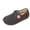 16#Gray, variant on Women Fuzzy Teddy Fleece Lined Moccasin Shoes Wooden Button Strap Flat Slip On Winter Warm Cozy Birken Style Cotton Shoes