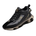 thumbnail image 3 of Zapatillas de deporte para correr, amortiguación, ligeras, informales, cómodas, transpirables para correr al aire libre, senderismo, tenis, hombres y negra Sunnimix Botas para correr, 3 of 8