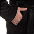 thumbnail image 4 of Men‘s Flannel Fleece Long sleeve Bath Robe Soft Home Leisure Warm Pajamas Nightgown, 4 of 5