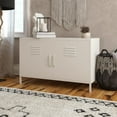 thumbnail image 4 of RealRooms Shadwick 2 Door Wide Metal Locker Accent Storage Cabinet, Soft White, 4 of 10
