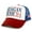 Royal/Red, variant on Reagan Bush 84 Hat Custom USA Flag Unisex Adult Cap Navy/White