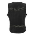 thumbnail image 2 of Milwaukee Leather MLL4526 Women's Distress Grey Leather Motorcycle Rider Vest- Stretch Side Panel W/ Lacing Detail X-Small, 2 of 8