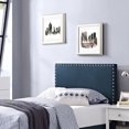 thumbnail image 2 of Modern Contemporary Urban Design Bedroom Twin Size Headboard, Navy Blue, Fabric Wood, 2 of 4