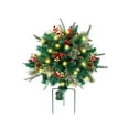 thumbnail image 5 of Pre-lit Artificial Christmas Tree Urn Filler, Christmas Tree Feel Real Urn Filler with Lights & Tripod Stake, Holiday Planters for Entryways and Porch Outdoor Holiday Decorations, 5 of 11
