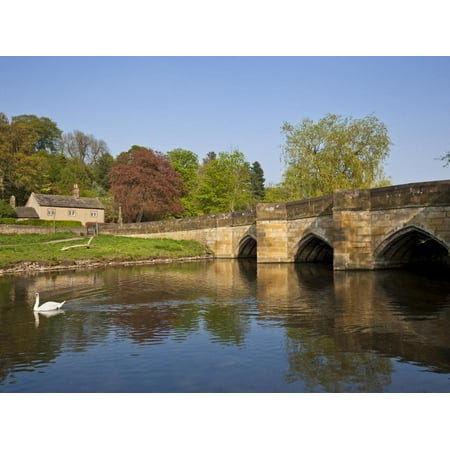 The Bridge Over the River Wye, Bakewell, Peak District National Park, Derbyshire, England, Uk Print Wall Art By Neale