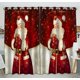 thumbnail image 1 of ABPHQTO Feliz Navidad Navidad Papá Noel Cortina de ventana Cortina de cocina Cortina de ventana Panel para sala de estar Dormitorio Tamaño 130x210 cm (dos piezas) ABPHQTO Window-SL75-Two, 1 of 2