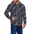 thumbnail image 2 of Honeii Cartoon Fox Print Hoodies for Men, Pullover & Full Zip, Breathable Zip up Hoodie, Sweatshirt-Medium, 2 of 5