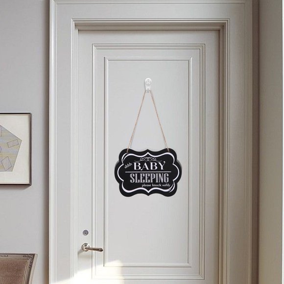 OUNONA Door Hanger Sign for Baby Vintage Wood Decorative Sign 1Pcs