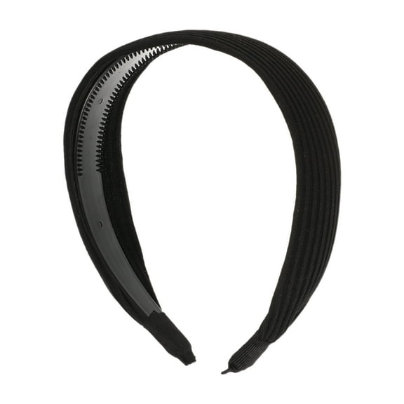 Unique Bargains Wide Headbands for Women Extra Wide Headbands Thick Headbands with Teeth Hair Accessories Black