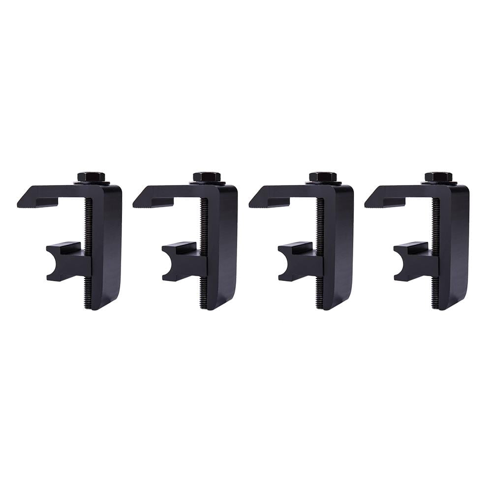 AA-Racks P-AC-04 Utility Track System Mounting Clamp for Toyota Tacoma/Tundra Truck Cap/Camper Shell, Set of 4 - Black (P-AC(4)-04-BLK)