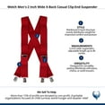 thumbnail image 4 of Welch  2 Inch Wide X-Back Casual Clip-End Suspender (Men), 4 of 4