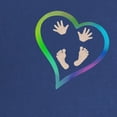 thumbnail image 2 of CafePress - Baby Hands And Feet In Heart Maternity T Shirt - Maternity Dark T-Shirt, 2 of 3