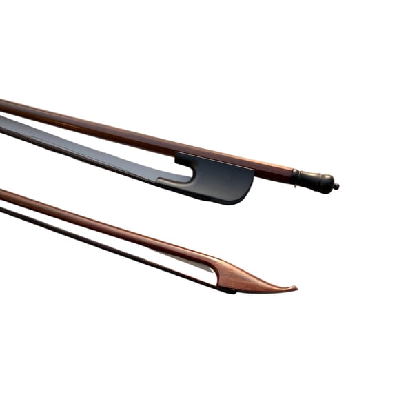 4/4 Violin Bow Brazilwood Black Bow hair Baroque Style Ebony Frog Straight