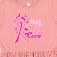 thumbnail image 4 of Inktastic Faith Hope Cure Breast Cancer Awareness Girls Toddler Dress, 4 of 5