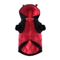 thumbnail image 4 of HQREA Halloween Dog Ladybug Costume Outfits Funny Winter Pet Jacket Puppy Coat Clothes for Small Medium Dogs, 4 of 5