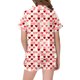 thumbnail image 4 of Odeerbi 2-12 Años Niños Niñas Verano Día de San Valentín Pijama de Satén Solapa Con Muescas Manga Corta Pantalones Cortos Conjunto, 4 of 5