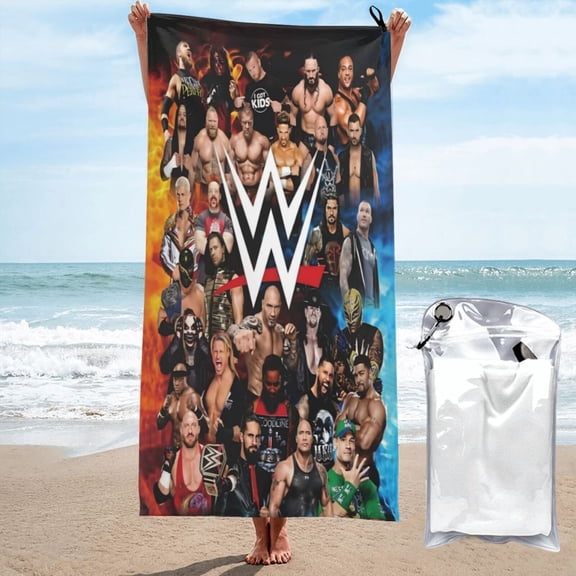 Wres-Tler W-W,E Beach Towel Microfiber Soft Quick Dry Sand Free Towel Absorbent Large Bath Towel,Oversized Yoga Girls Women Men Adults Beach Gifts Beach Accessories 27.5"x55"