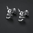 thumbnail image 6 of SILVERCUTE 925 Sterling Silver Earrings for Women,Silver Cat/Dinosaur/Devil Horn/Leaf/Snake/Skeleton Various Stud Earrings or Ear Cuffs, 6 of 15