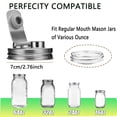 thumbnail image 3 of Mason Jar, tapa con caño, acero inoxidable 304, 2 unidades, 3 of 6