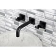 thumbnail image 4 of Kingston Brass KS6120CKL Kaiser Double-Handle Wall Mount Bathroom Faucet, Matte Black, 4 of 8
