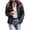 Black, variant on Women's Puffer Jacket Stand Collar Short Quilted Jackets with Full Zip Short Slimming Jackets for Winter Wine XL