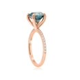 thumbnail image 3 of 3 1/5ct Blue Diamond Engagement Ring 14k Rose Gold, 3 of 3