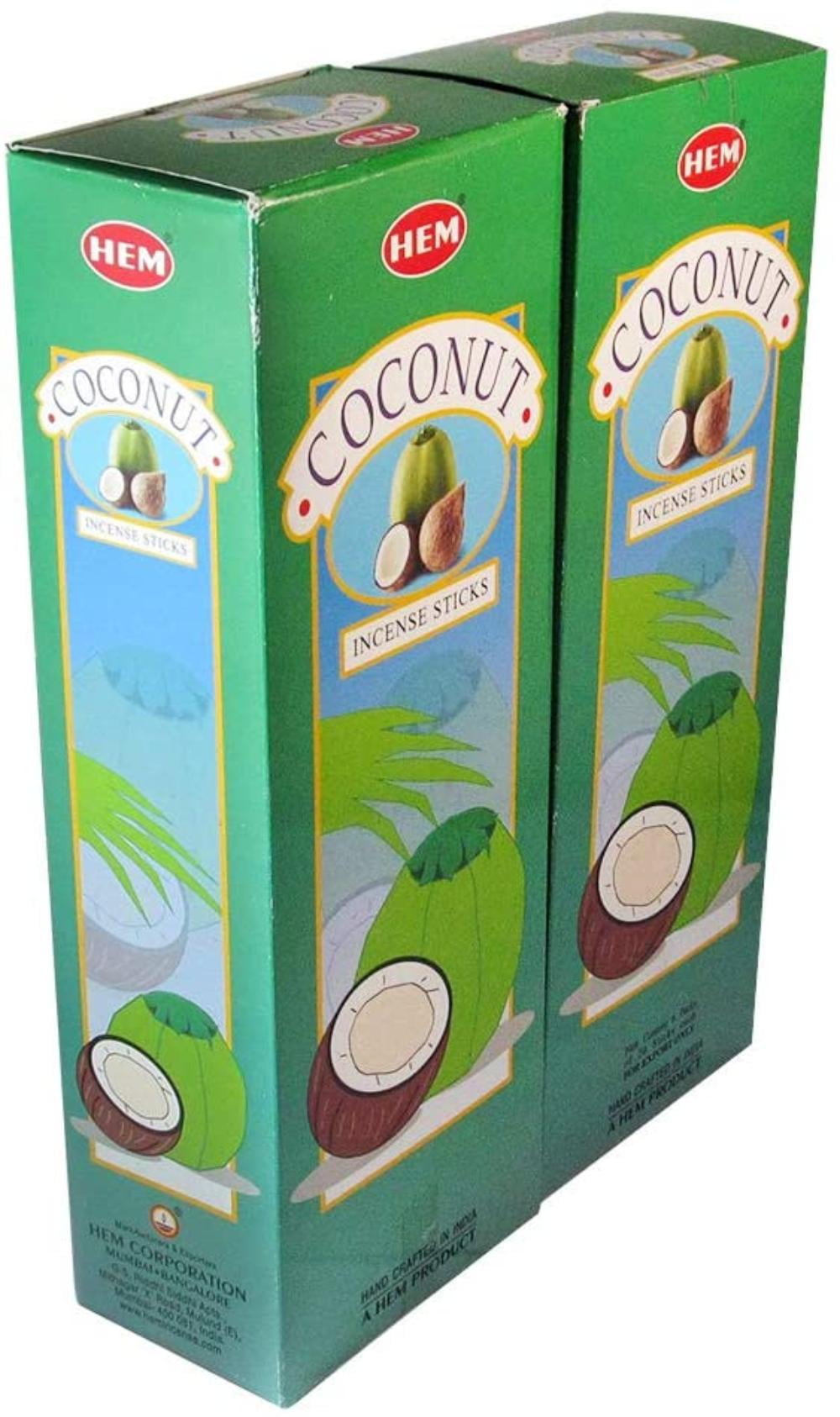 HEM Hand Rolled Fine Quality Coconut Incense Sticks For Purification Relaxation Positivity Healing Happiness Spirituality Peace Prayers Meditation Positivity - Pack of.., By Visit the HEM Store