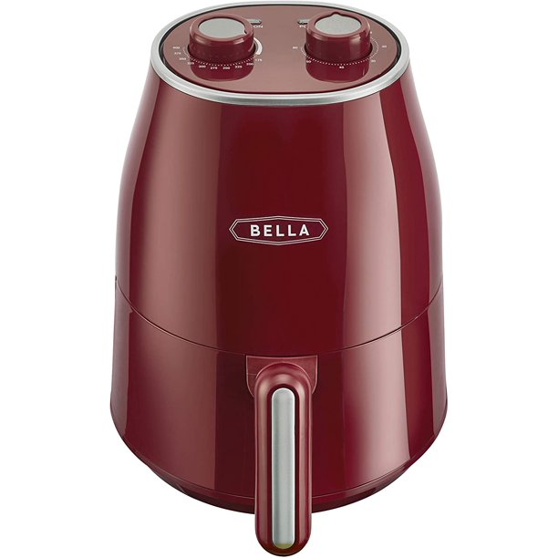 BELLA 1.6 Quart Air Convection Fryer, Red (14778)