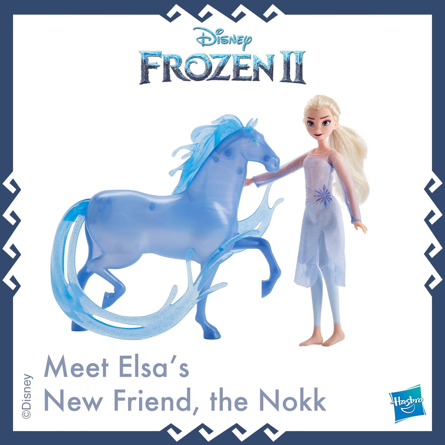 Disney Frozen 2 Elsa Fashion Doll And Nokk Figure Playset