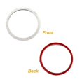 thumbnail image 4 of Xotic Tech Center Console Dashboard Clock Stick-On Ring Trim Cover Sticker Compatible with Porsche Cayenne 911 Panamera Macan Boxster Cayman (Luxury Silver Blind Diamond), 4 of 4
