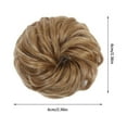 thumbnail image 4 of LHWEN Curly Bun Extension Messy Bun Hair Piece Scrunchie Updo Wrap Hair Extensions Beauty Salon Straight Hair Fun Lace Wavy Curls Braided Hair Synthetic Hair bohon Perfect for Party Everyday, 4 of 8