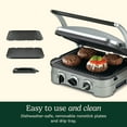 thumbnail image 6 of Griddler Indoor Grill, Panini Press, Sandwich Maker & More, 5-in-1 Grilling, Dishwasher-Safe Nonstick Cooking Plates, GR-4NNAS, Stainless Steel, 6 of 8