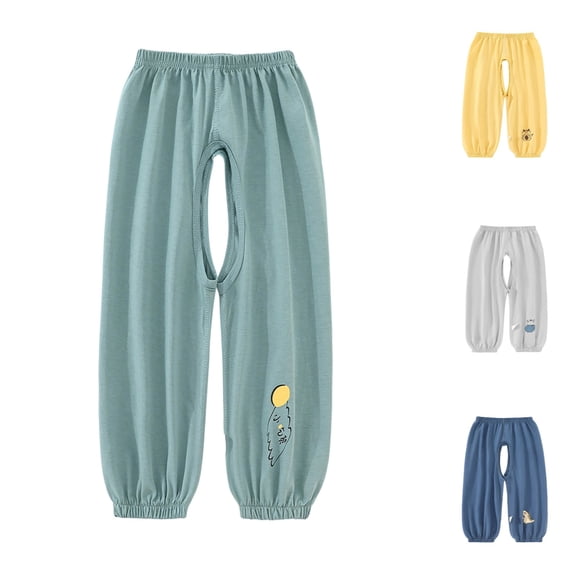 jiaxiM Boys Cotton Linen Harem Pants Elastic Waist Loose Lightweight Breathable Long Bloomers Kid Summer Casual School Joggers Baggy Beach Trousers