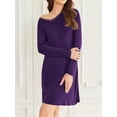 thumbnail image 3 of Avidlove Women's Long Sleeve Nightgowns Sexy Lace V Neck Nightshirt Soft Nightdress Side Slit Sleepwear, 3 of 7