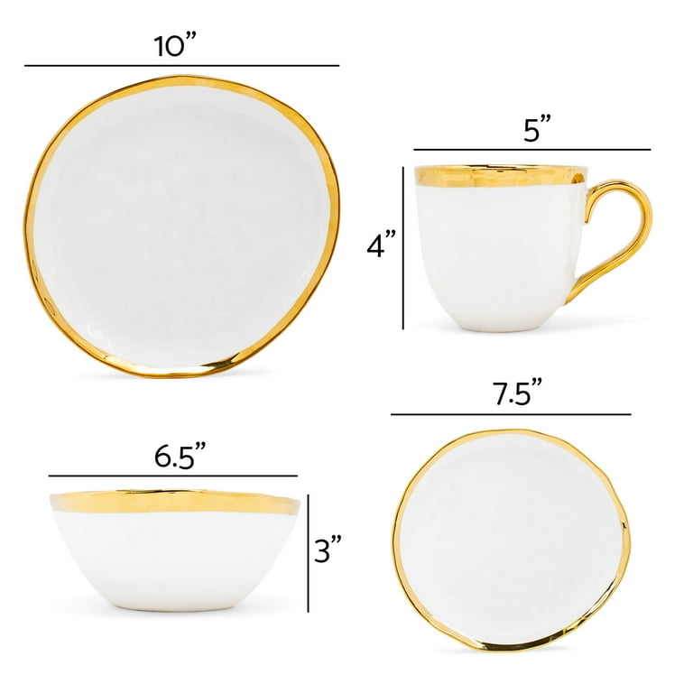 Elanze Designs Reactive Glaze - Set di stoviglie in gres