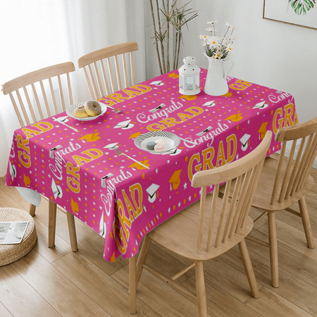 

Graduation Tablecloths 2023 Graduation Party Decorations Tablecloth Congrats Grad Table Covers for College High School(#122 M-54x72 )