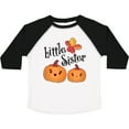 thumbnail image 3 of Inktastic Little Sister Pumpkins with Fall Leaves Girls Toddler T-Shirt, 3 of 5