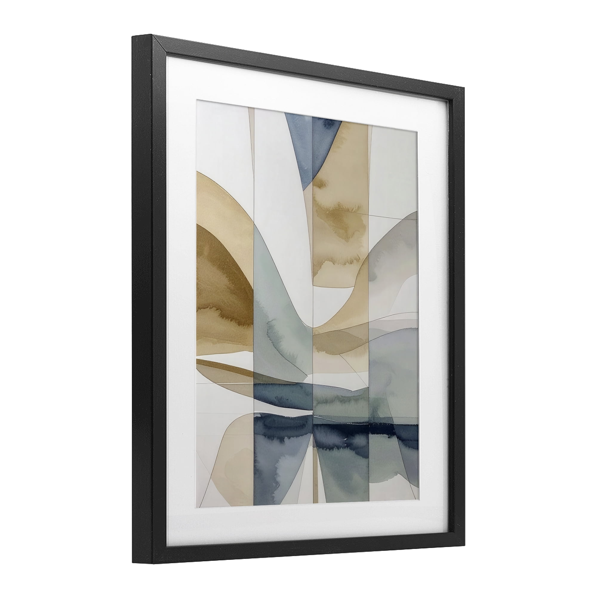 Stupell Industries Geographic Fluid Abstraction Black Framed Print Under Glass, design by Alonza Saunders