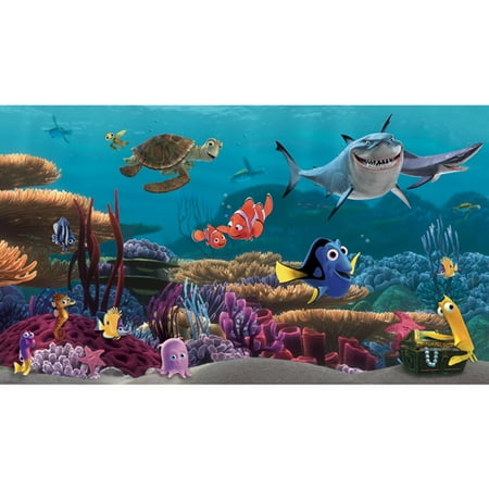Disney Finding Nemo Wall - Disney Finding Nemo Prepasted Mural, 6' x 10.5'