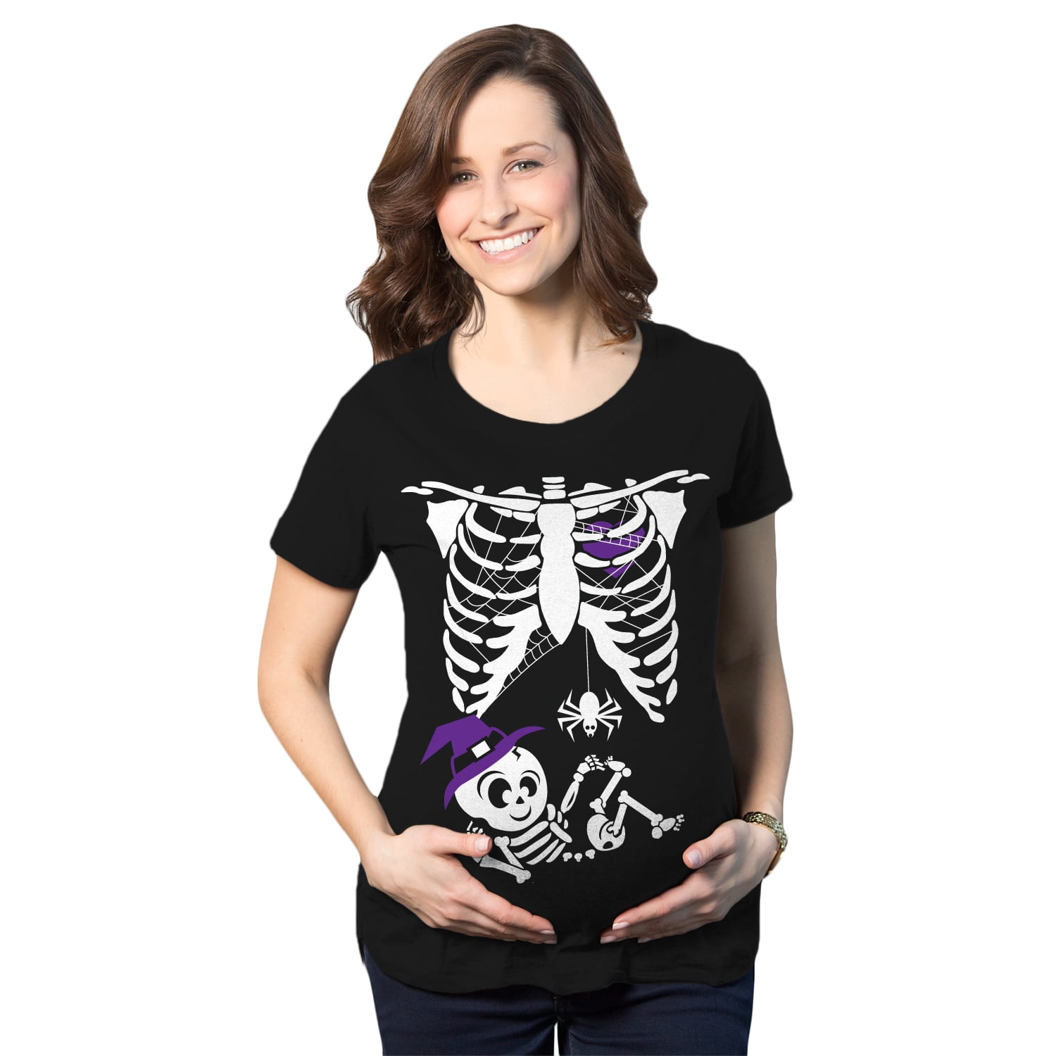 Milky Way Tshirts X-ray Skeleton Pregnancy Maternity tee Shirt 