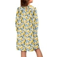 thumbnail image 3 of DISNIMO Lemon Flower Girl Dress Long Sleeve Kids Dress Girls Size 5-6 Fall Dresses for Girls Long Sleeve Swing Dress Midi for Girls Collared Dress Ruffle Collar Dress Kids Twirly Dress for Girls, 3 of 7