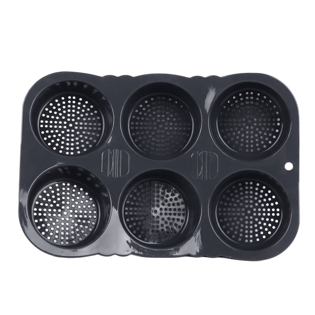 Hamburger Bun Mould, Multipurpose Bread Baking Mould Easy To Clean 6 Cavity for Microwaves for Kitchen