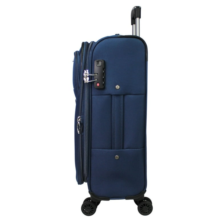 Calbags Kemyer Softside Lightweight 3 Piece Expandable Spinner Luggage Set Navy